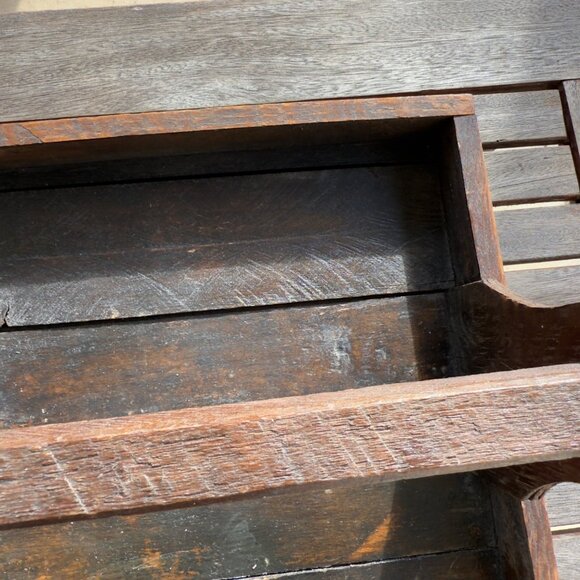 Vintage Handmade Rustic Wooden Berry 4 Basket Carrier Farmhouse Decor - Picture 7 of 16